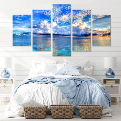 Stunning Coastal Serenity - 5-Piece Canvas Art Set