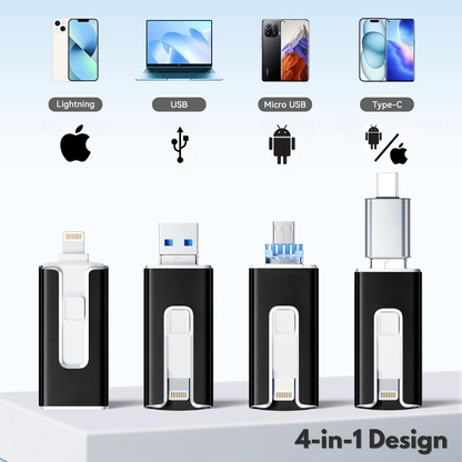 4-in-1 Backup USB Stick | Direct Transfer from Phone to USB