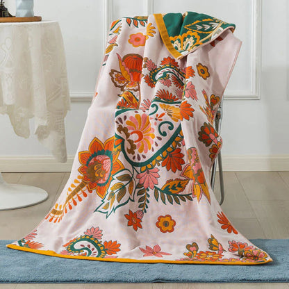 Elegant Cotton Towel with Floral Design for Everyday Use