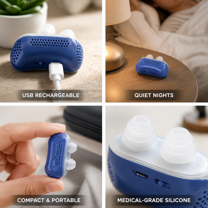Rechargeable Silicone Nasal Cannula for Silent Sleep