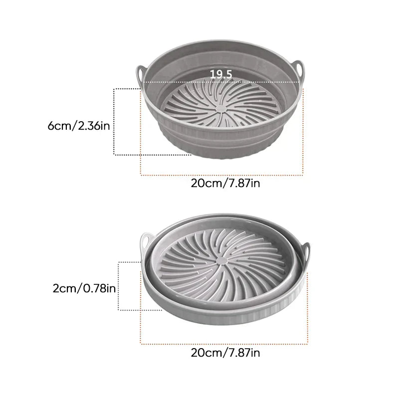 Reusable Silicone Baking Tray for Air Fryers – Grill Pan