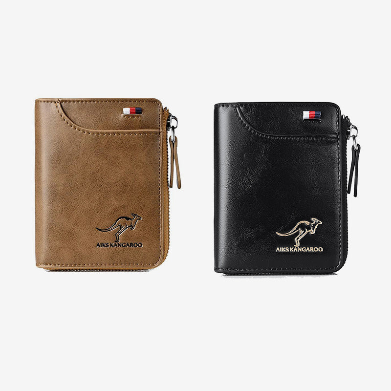 Men's RFID-blocking Wallet - Multifunctional Credit Card Holder for Kangaroo