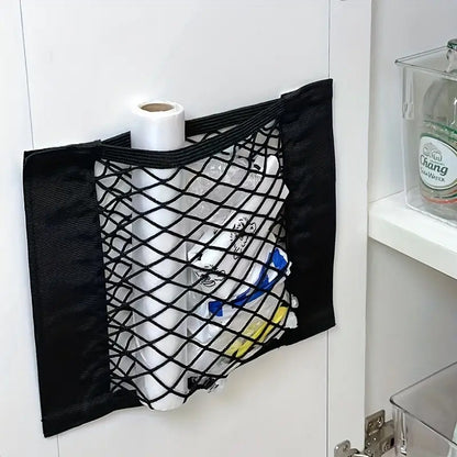 Smart Storage Net for Plastic Bags with Adhesive Tape
