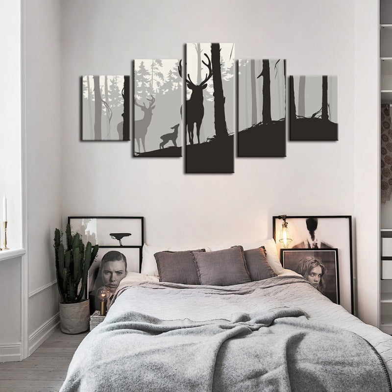 Tranquil Winter Wonderland 5-Piece Canvas Art Set