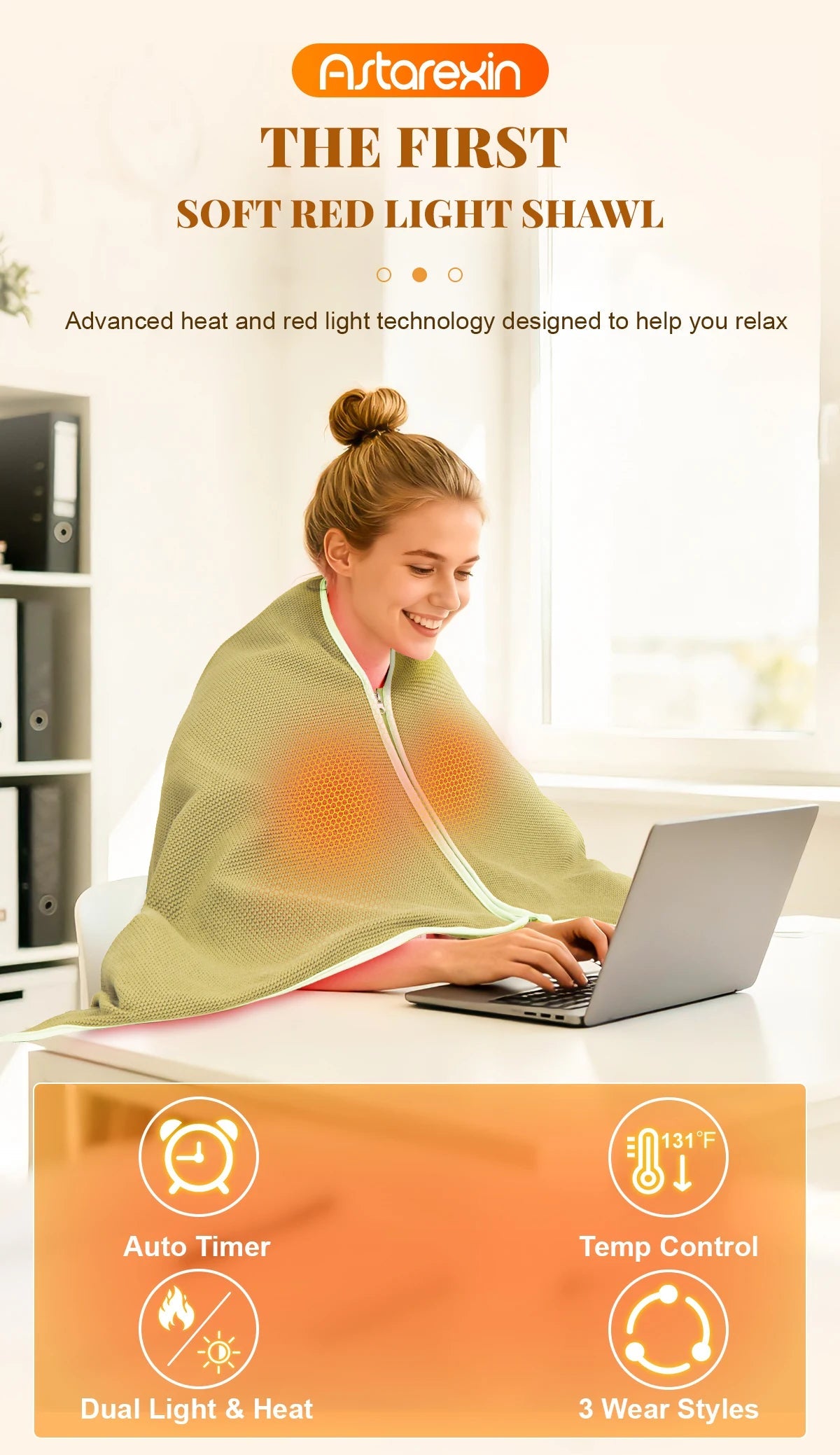Infrared Heating Blanket for Full Body Light Therapy and Relaxation