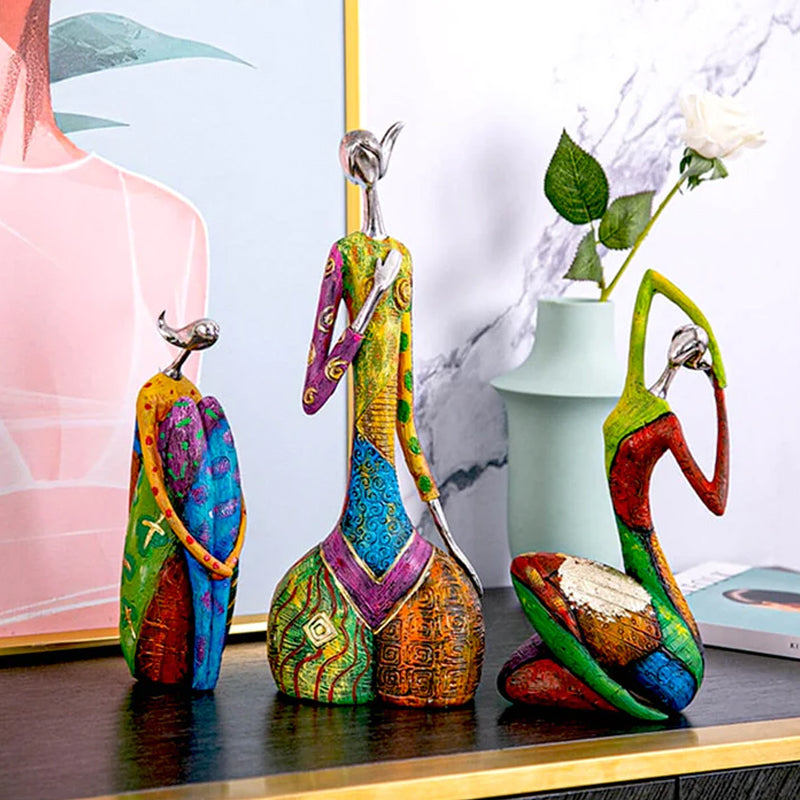 Vibrant Woman Sculpture | Artistry for Your Home