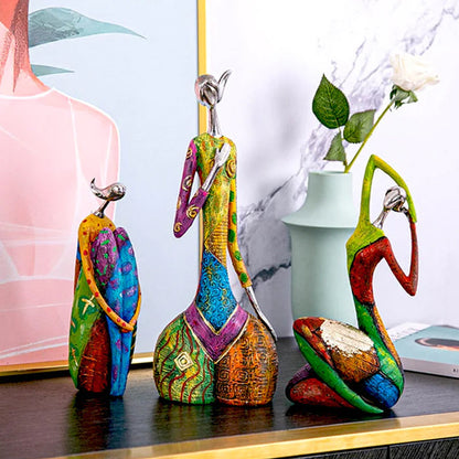 Vibrant Woman Sculpture | Artistry for Your Home