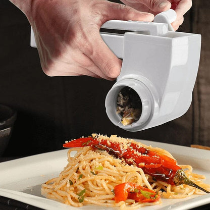 Rotating Cheese Grater with Manual Cutter
