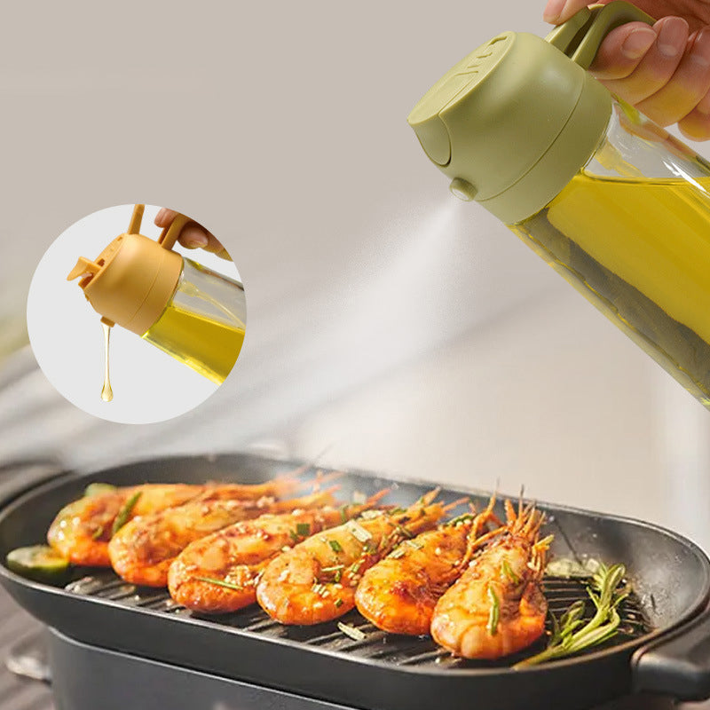 Glass Oil Sprayer and Dispenser - 2 in 1 with 50% Discount [Last Day Sale]