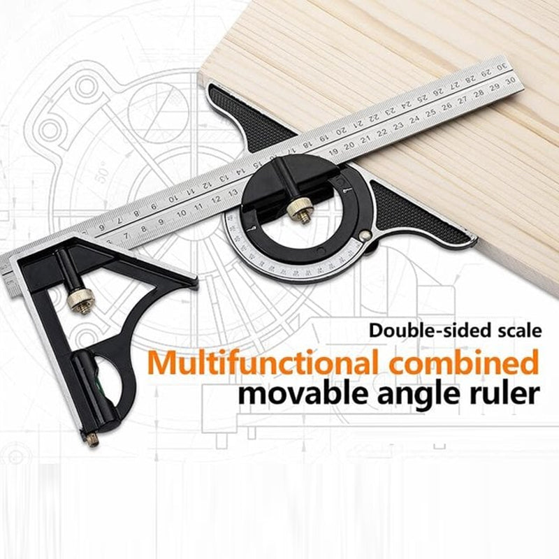 Adjustable Angle Ruler Set | Versatile & Accurate | Stainless Steel & Aluminum