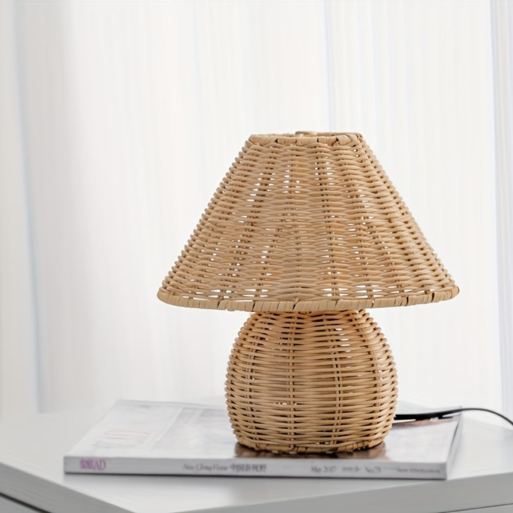 Eco-Chic Rattan Illuminator for Home Ambiance