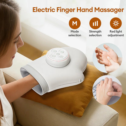 Electric Hand Massager with Heat – Air Compression for Fingers and Wrists
