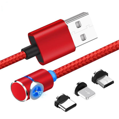 Versatile 3-in-1 Magnetic Charging Cable with LED Indicator