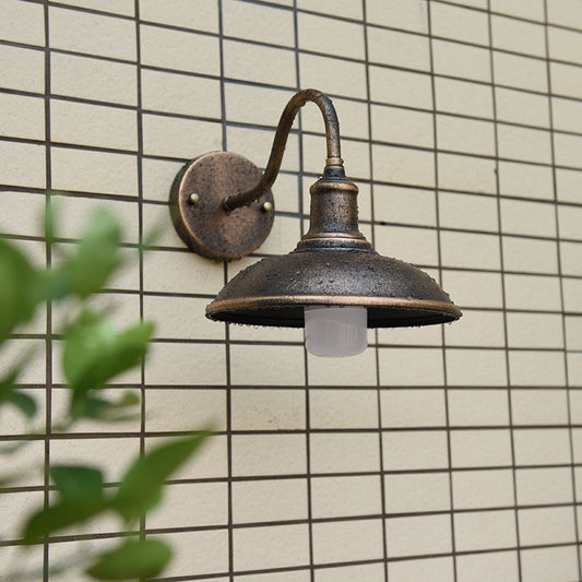 Outdoor Waterproof Wall Light Fixture in American Design (Various Finishes, Sloped & Standard)
