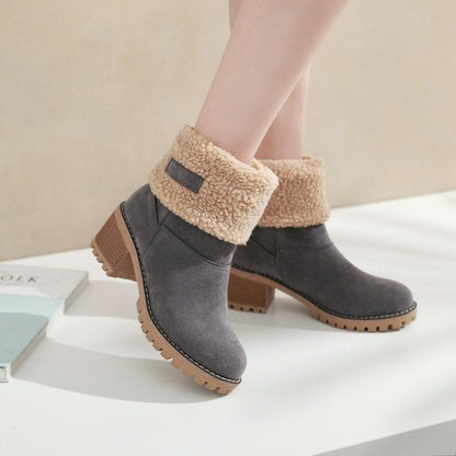 Stylish Fleece-Lined Winter Boots for Women