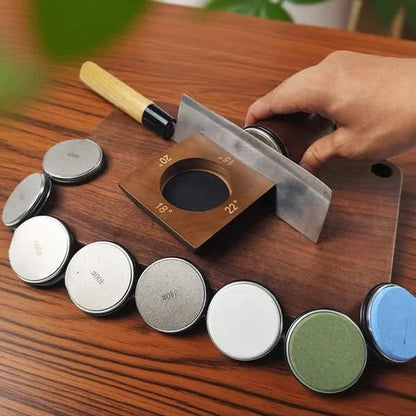 Precision Knife Sharpening System with Rolling Mechanism