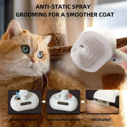 Revolutionary Pet Grooming Steam Brush for Effortless Care