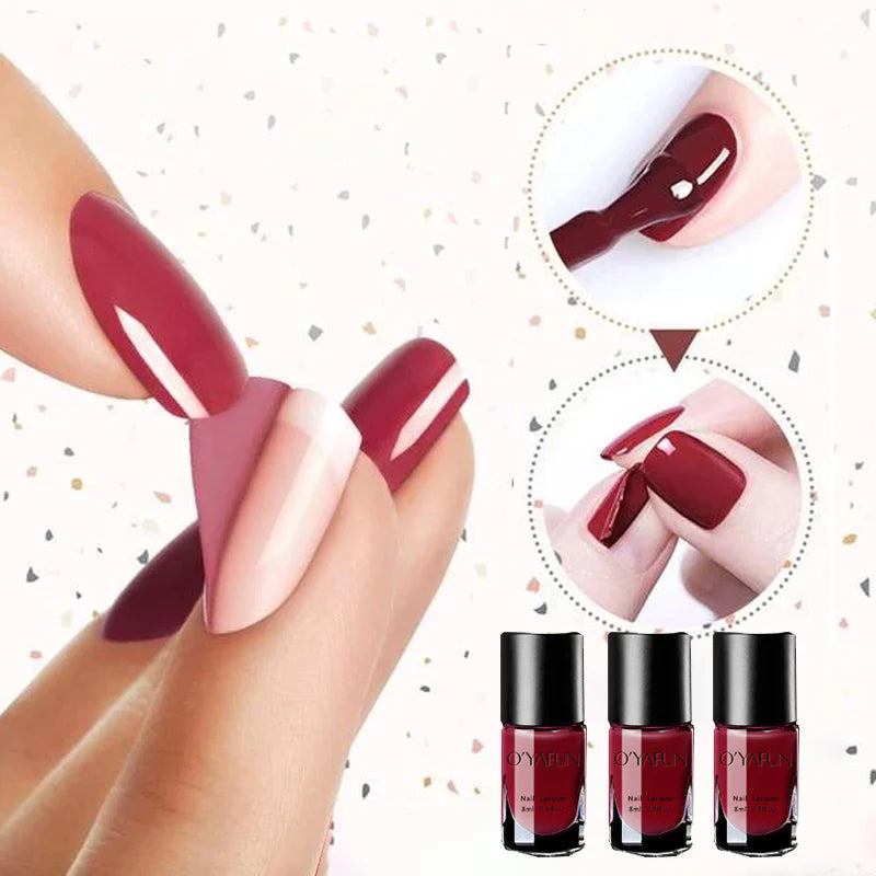 Trio of Peelable Nail Polish - Effortless Color Changes with Shine