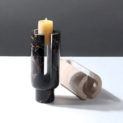 Sleek Marble Candle Stand for Elegant Interiors