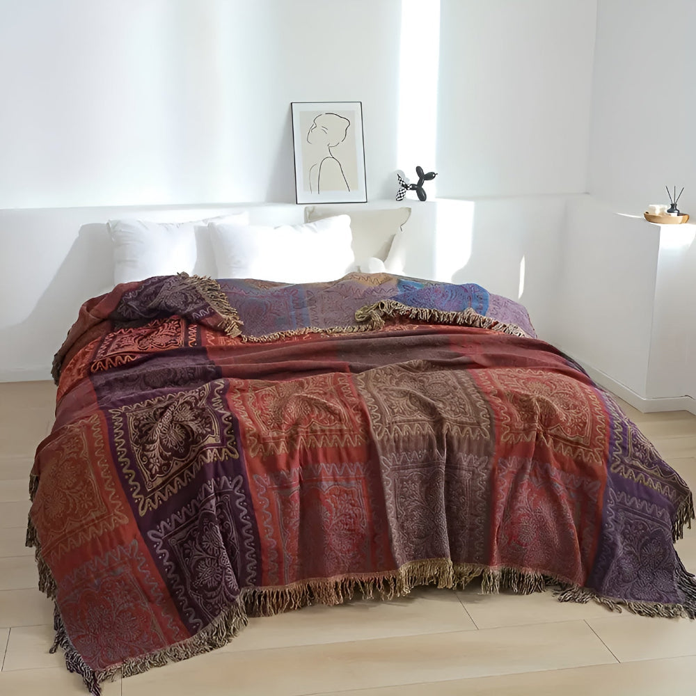 Bohemian Dream Tassel Cotton Blanket