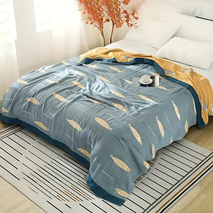 CozyWave Cotton Reversible Blanket for All Seasons