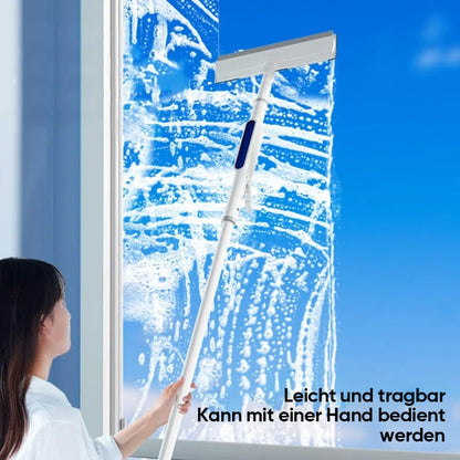 Extendable Window Cleaner with Dual Wiper System for Streak-Free Shine
