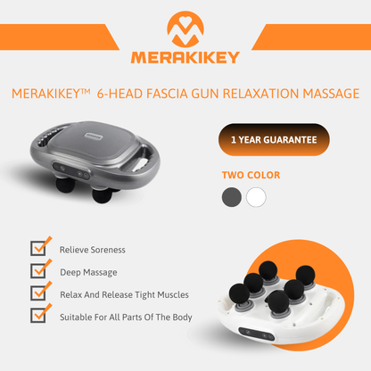 High-Frequency Muscle Massager with 6 Heads for Pain Relief