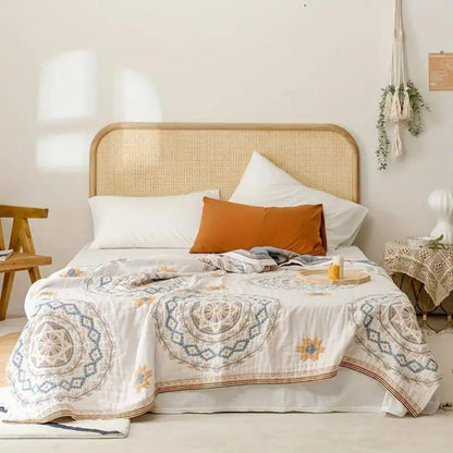 Tranquil Haven | Cozy Cotton Throw Blanket