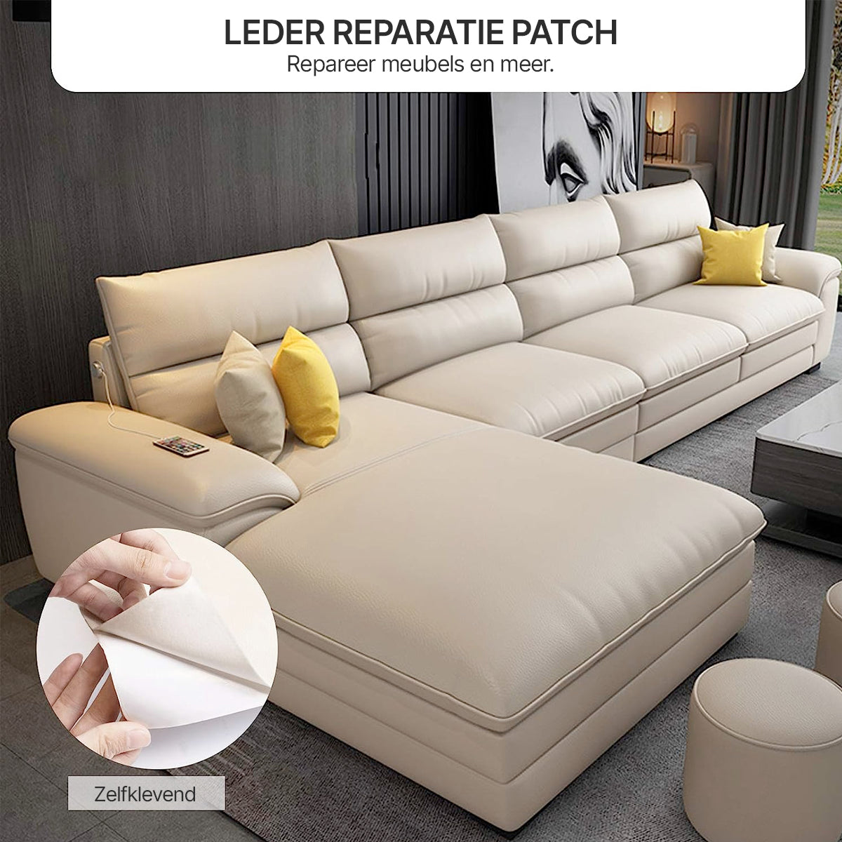 Self-Adhesive PU Leather Repair Patch - Waterproof and Durable