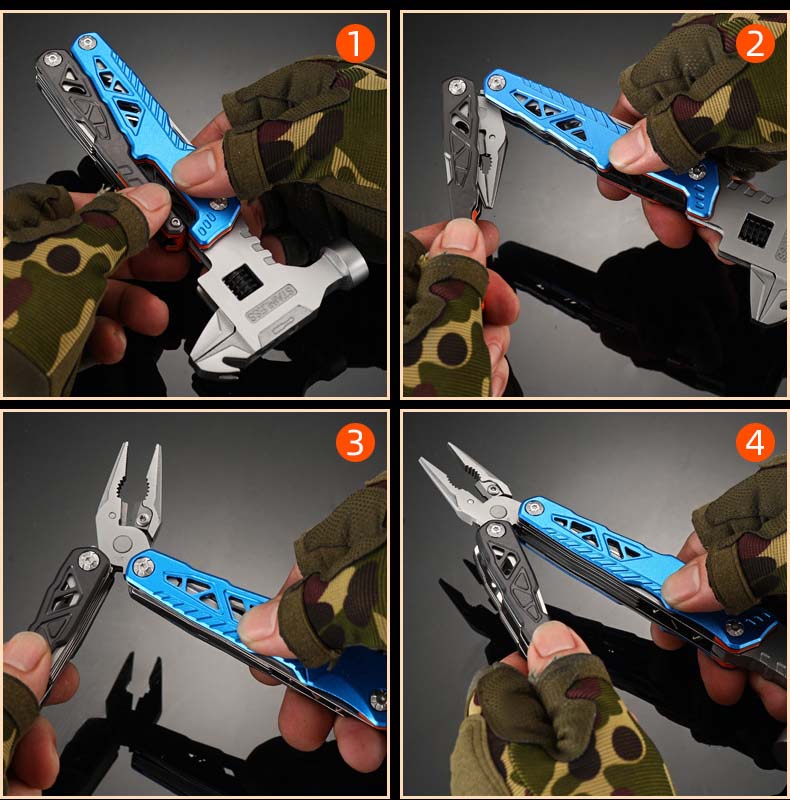 Folding Body Ball Hammer in Stainless Steel - Multifunction Tool