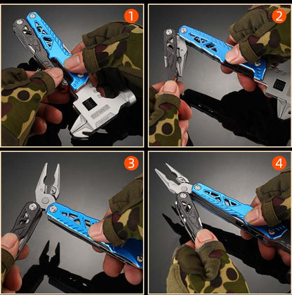 Folding Body Ball Hammer in Stainless Steel - Multifunction Tool