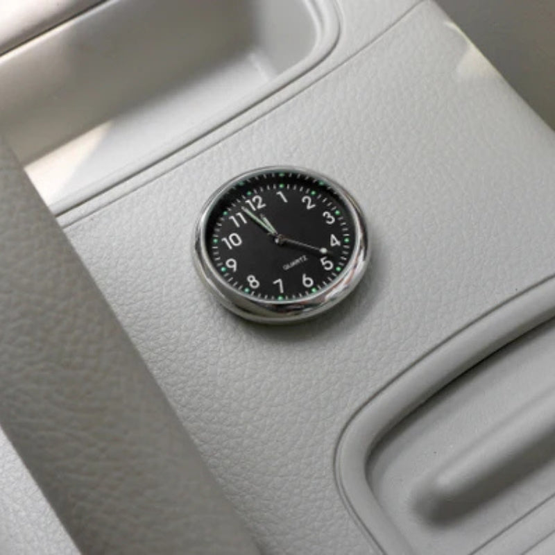 Mini Analog Car Interior Watch - Self-Adhesive Stylish Design