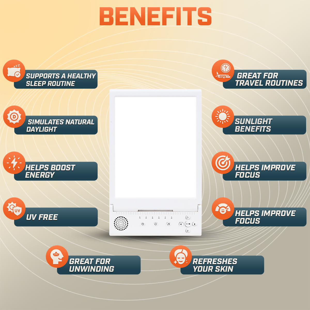 BrightWave Therapy Lamp for Daily Energy Boost