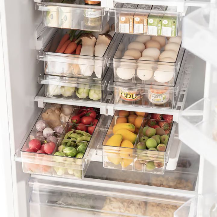 Space-Saving Refrigerator Drawer Organizer