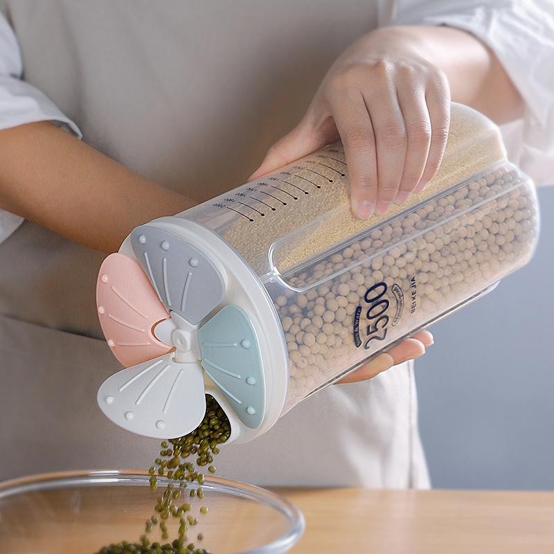 Versatile 4-Compartment Food Storage Jar - 2500ml