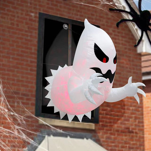 Inflatable Ghost with LED Eyes for Spooky Decor