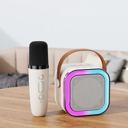 Portable Karaoke System with Dual Wireless Microphones