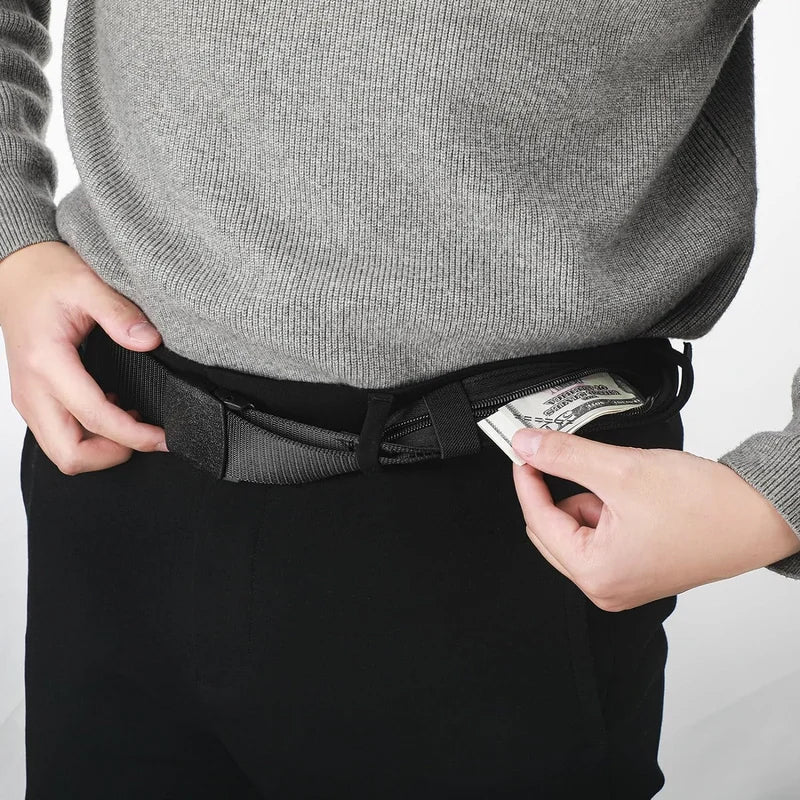 Hidden Wallet Security Belt for Theft Protection