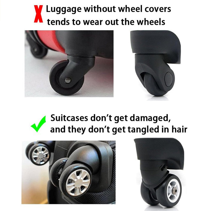Set of 8 Wheel Covers for Luggage Compartment