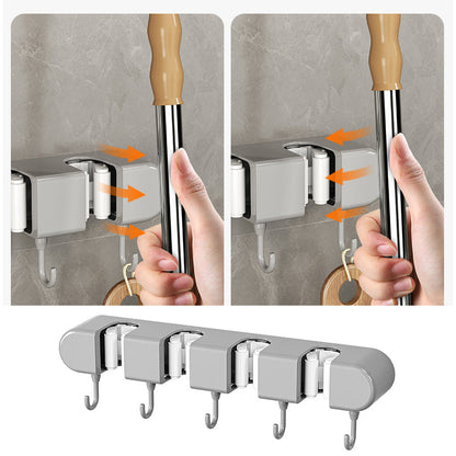 Versatile Storage Rack with Hooks for Home Organization