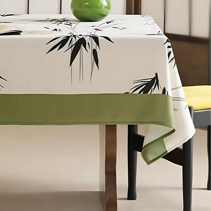 Tranquil Bamboo-Design Table Cover for a Peaceful Dining Experience