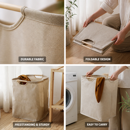 Stylish Collapsible Laundry Organizer for Compact Spaces