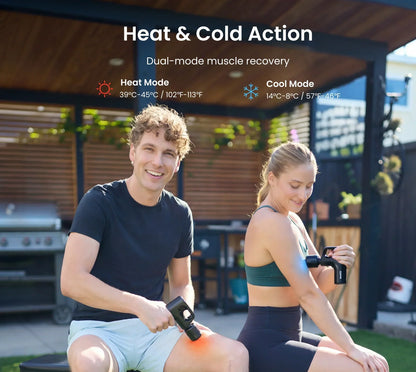 Portable Muscle Relief Gun | Heat & Cold Therapy Massage Device