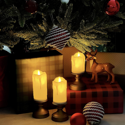 Flickering LED Pillar Candles - Flameless for a Cozy Home Atmosphere