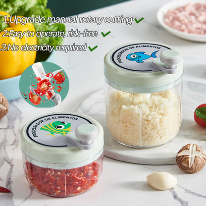 Manual Portable Vegetable and Garlic Chopper for Quick Food Prep