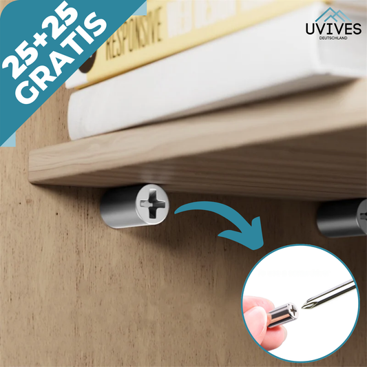 25+25 FREE | Shelf Brackets – Durable No-Drill Shelf Support