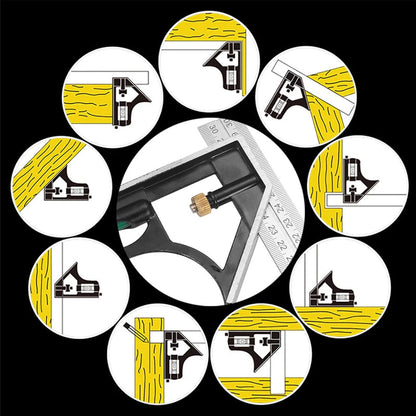 Adjustable Angle Ruler Set | Versatile & Accurate | Stainless Steel & Aluminum