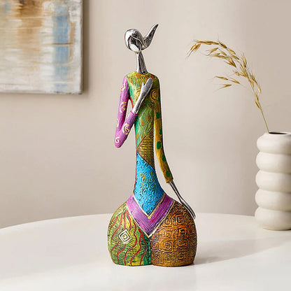 Vibrant Woman Sculpture | Artistry for Your Home