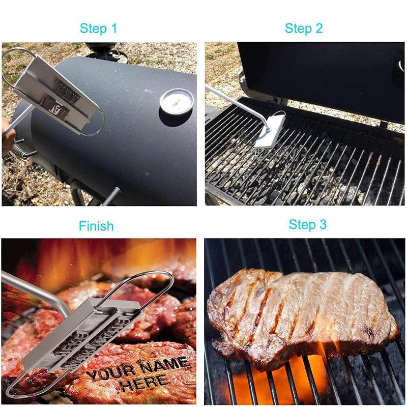 Meat Branding Iron for BBQ Grilling
