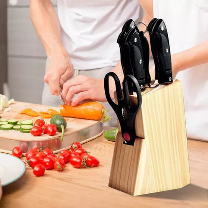 Essential 7-Piece Kitchen Knife Collection with Stand